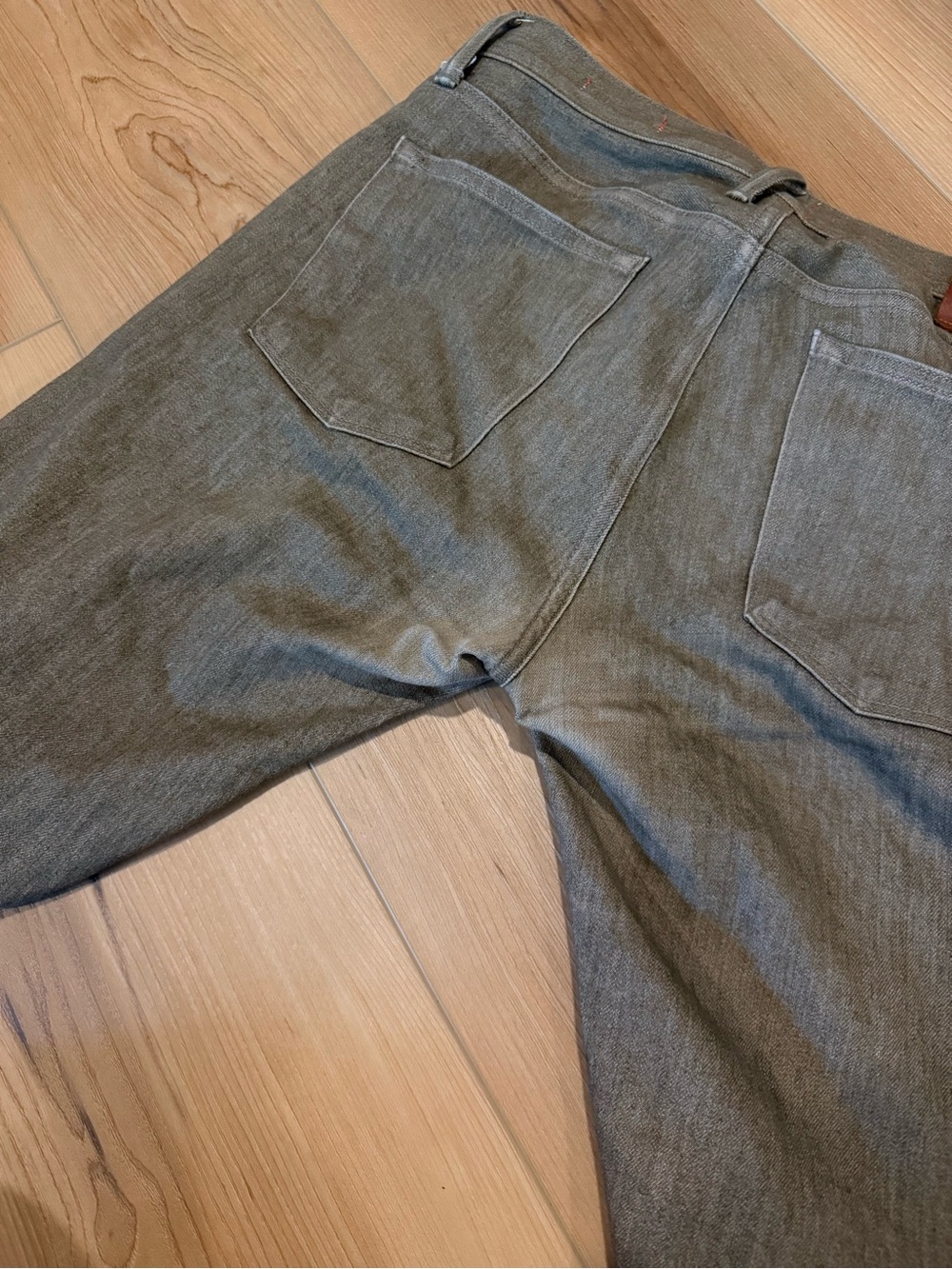 Hiroshi Kato The Pen Slim Straight Stretch Selvedge Denim Jeans green 36 x 31 - Picture 4 of 14